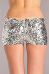 BW1676HP Sequin Booty Shorts - Hot Pink